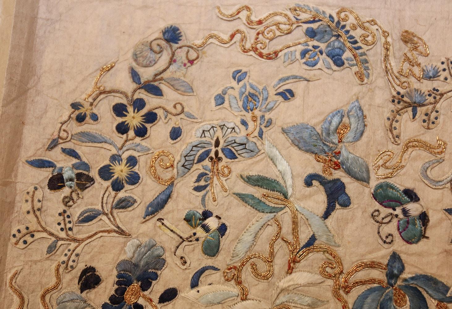 Antique Chinese Embroidery, Origin: China, Circa: Late 19th Century