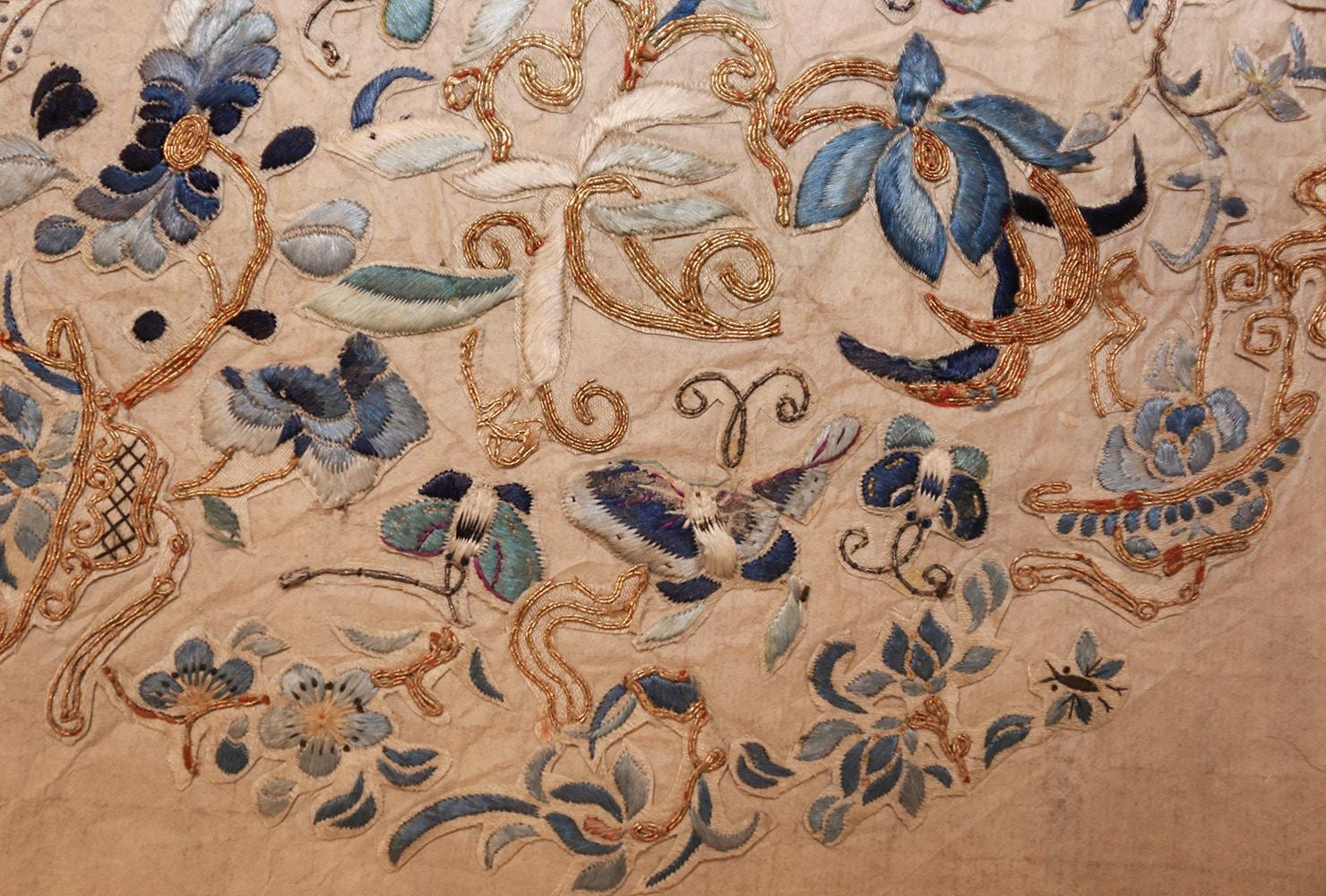 Chinese Export Antique Chinese Embroidery Textile 8