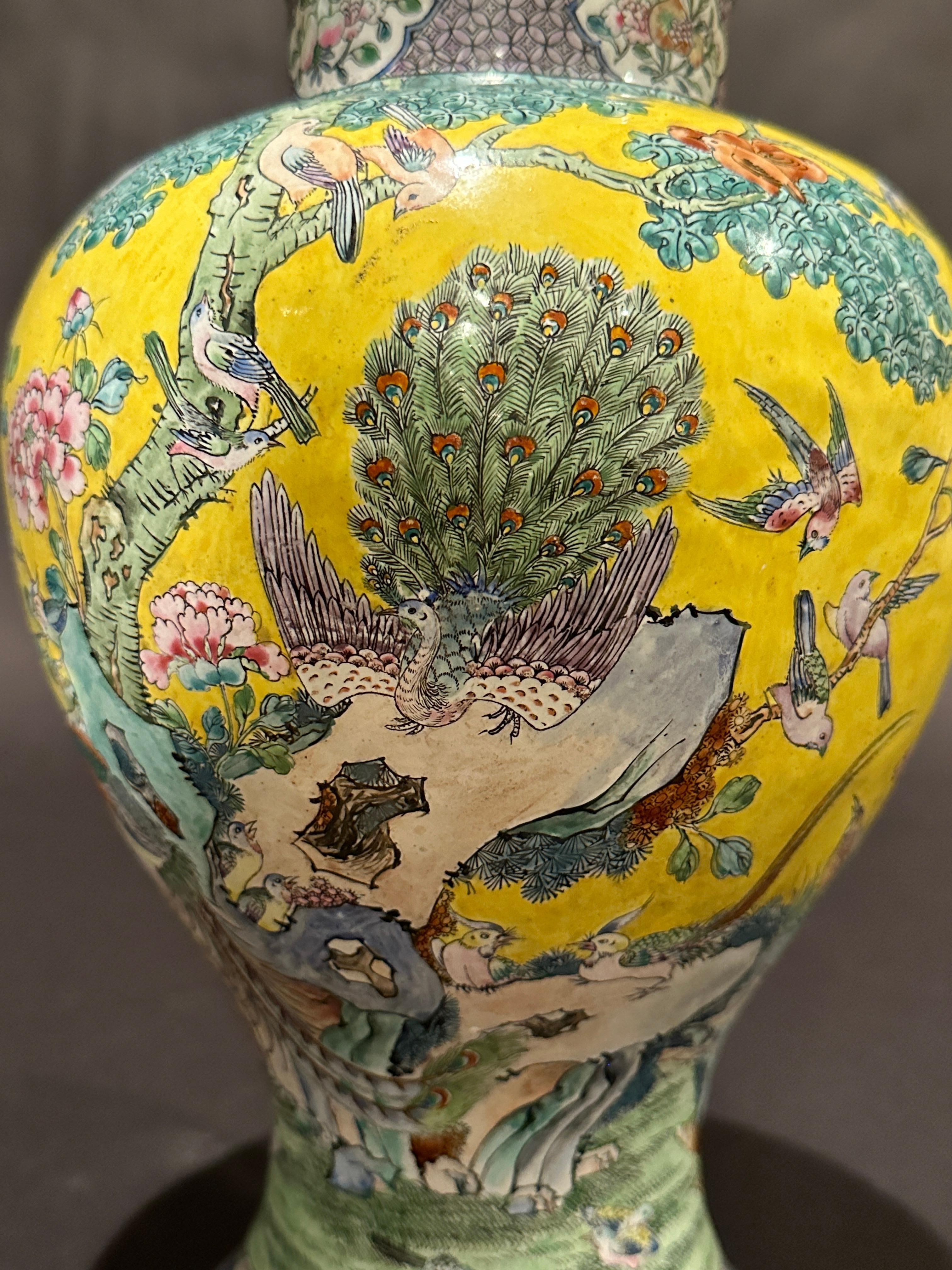 20th Century Antique Chinese Enameled Copper Ginger Jar