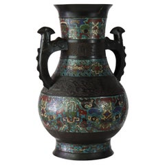 Antique Chinese Enameled Floor Vase C1890