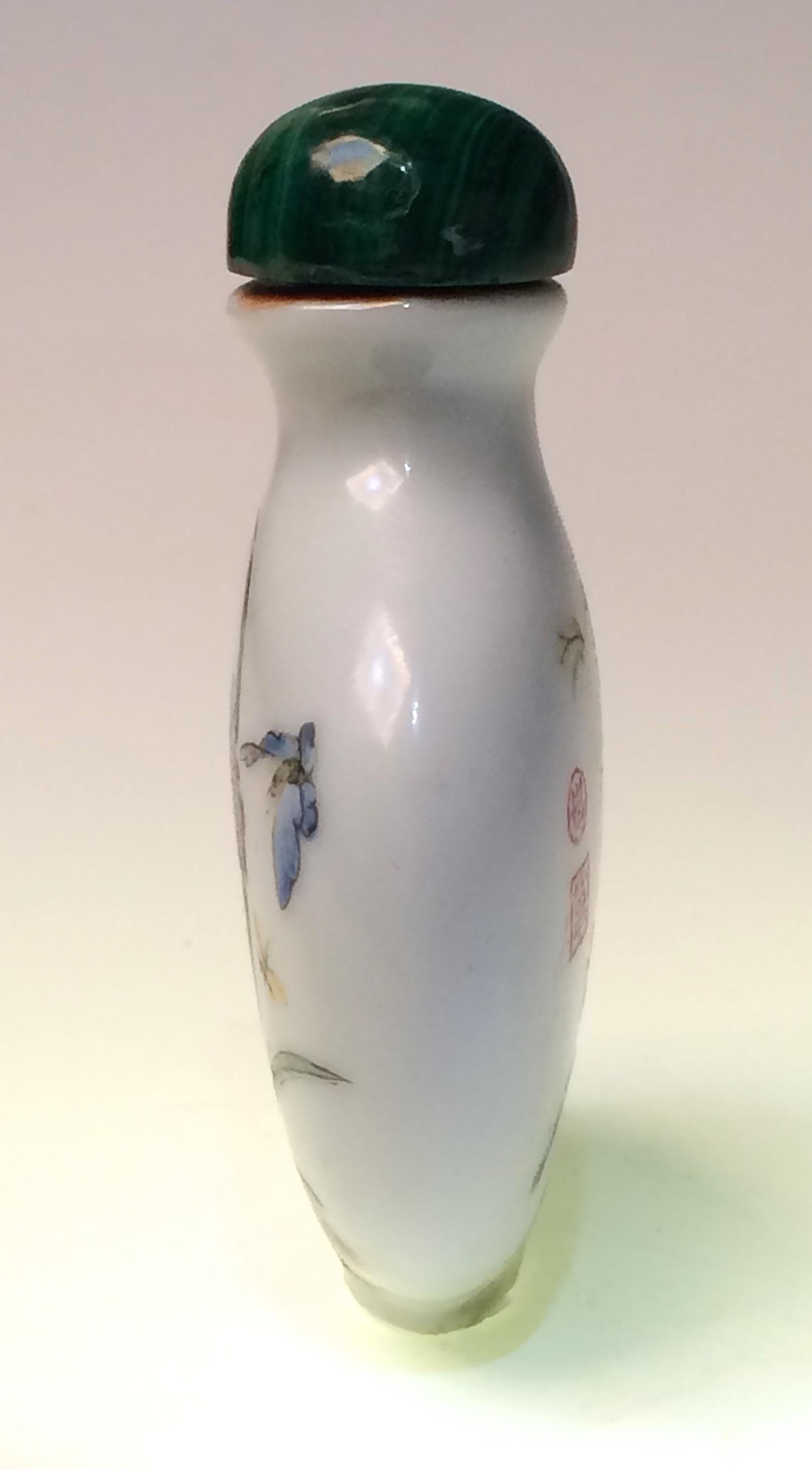 Qing Antique Chinese Enameled Porcelain Snuff Bottle