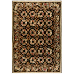 Ancienne broderie à l'aiguille de style européen chinois ancien de 8' 8'' x 12' 2''