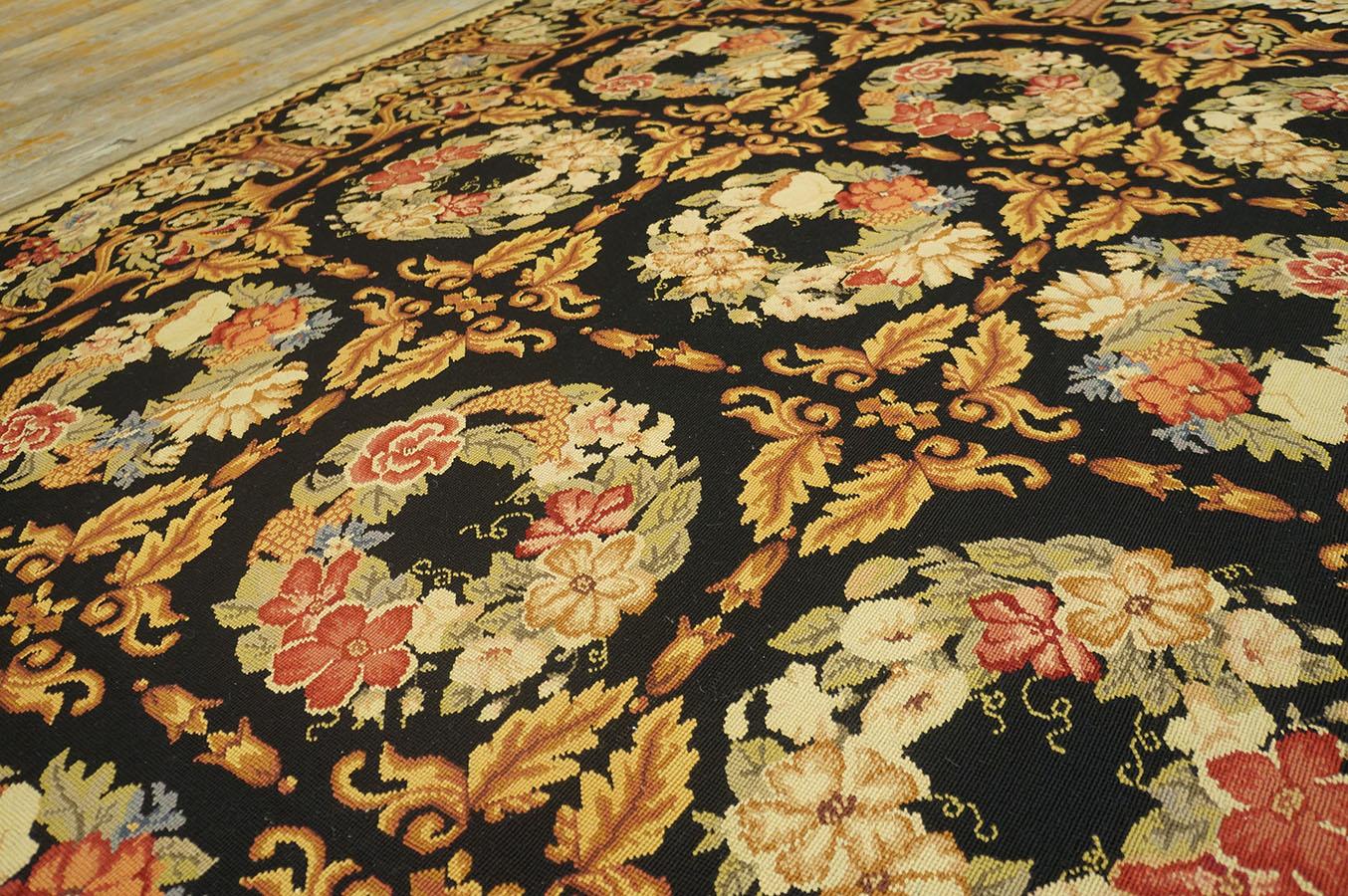 Antique Chinese European Style Needlepoint 8' 8'' x 12' 2''  For Sale 6