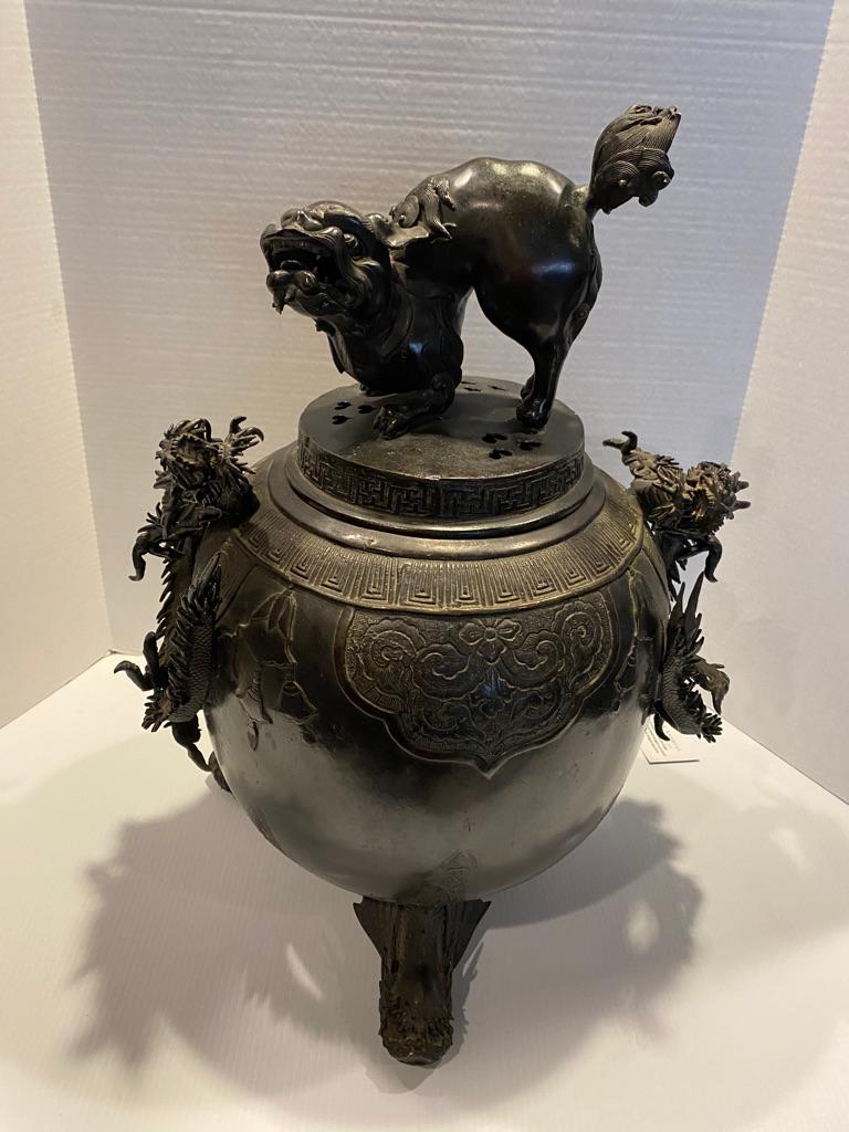 Antique Chinese Ex Large Bronze Incense Burner 2