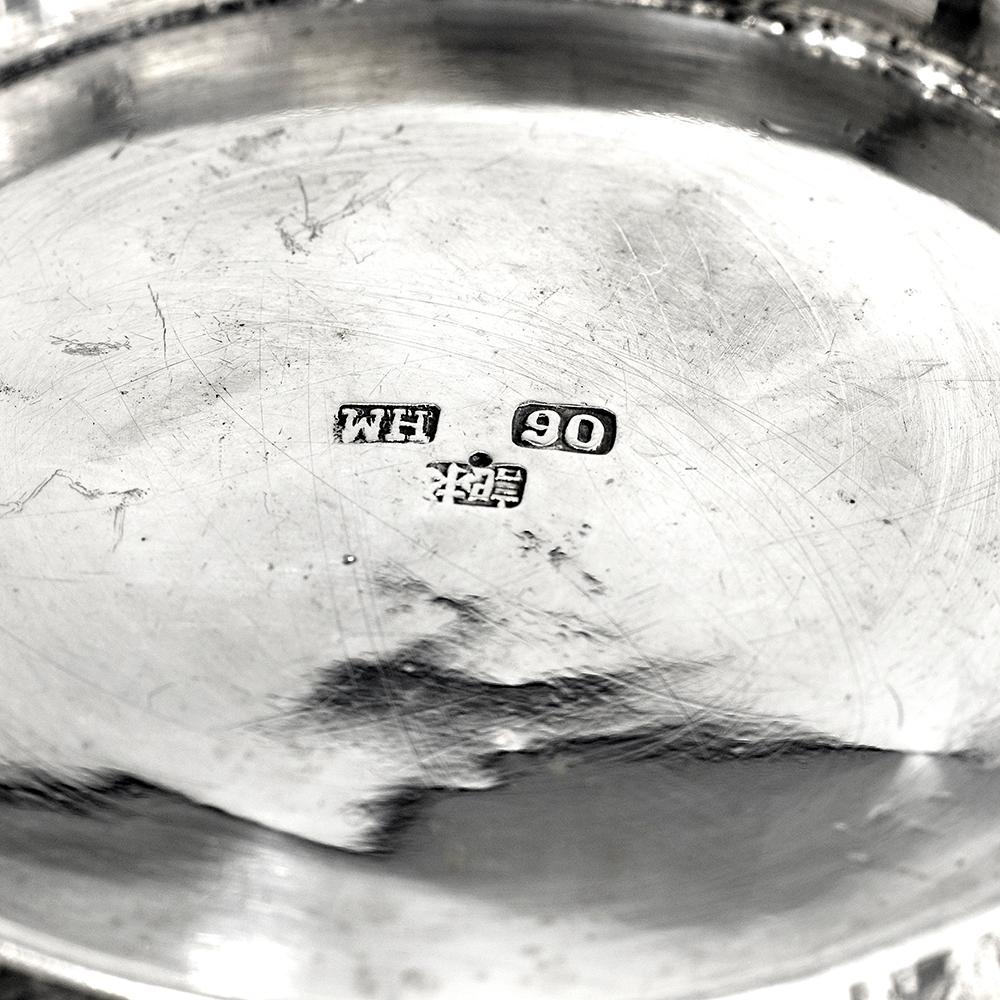 Antique Chinese Export 19th Century Solid Silver Bowl 5