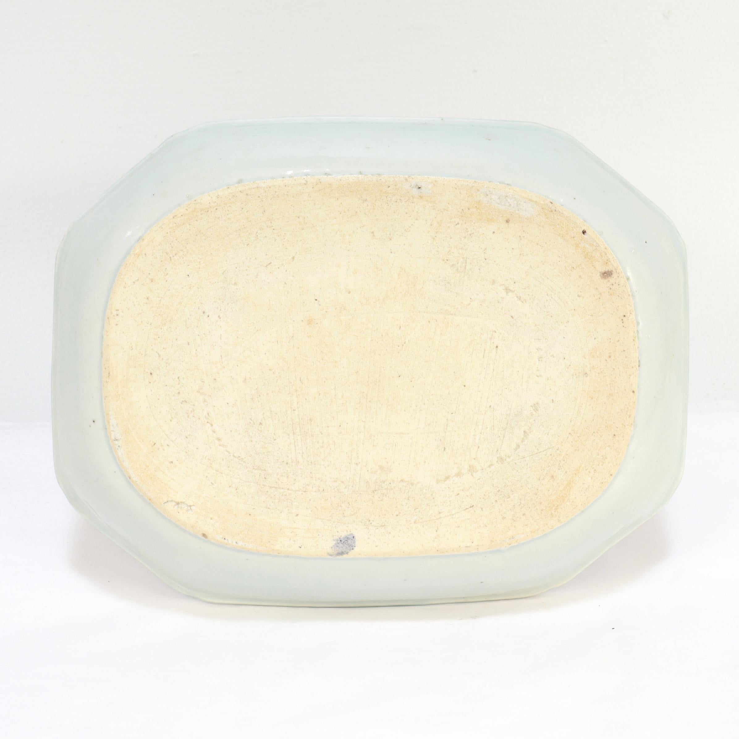 Exportation chinoise Bol en porcelaine de Canton bleu et blanc exporté de Chine en vente