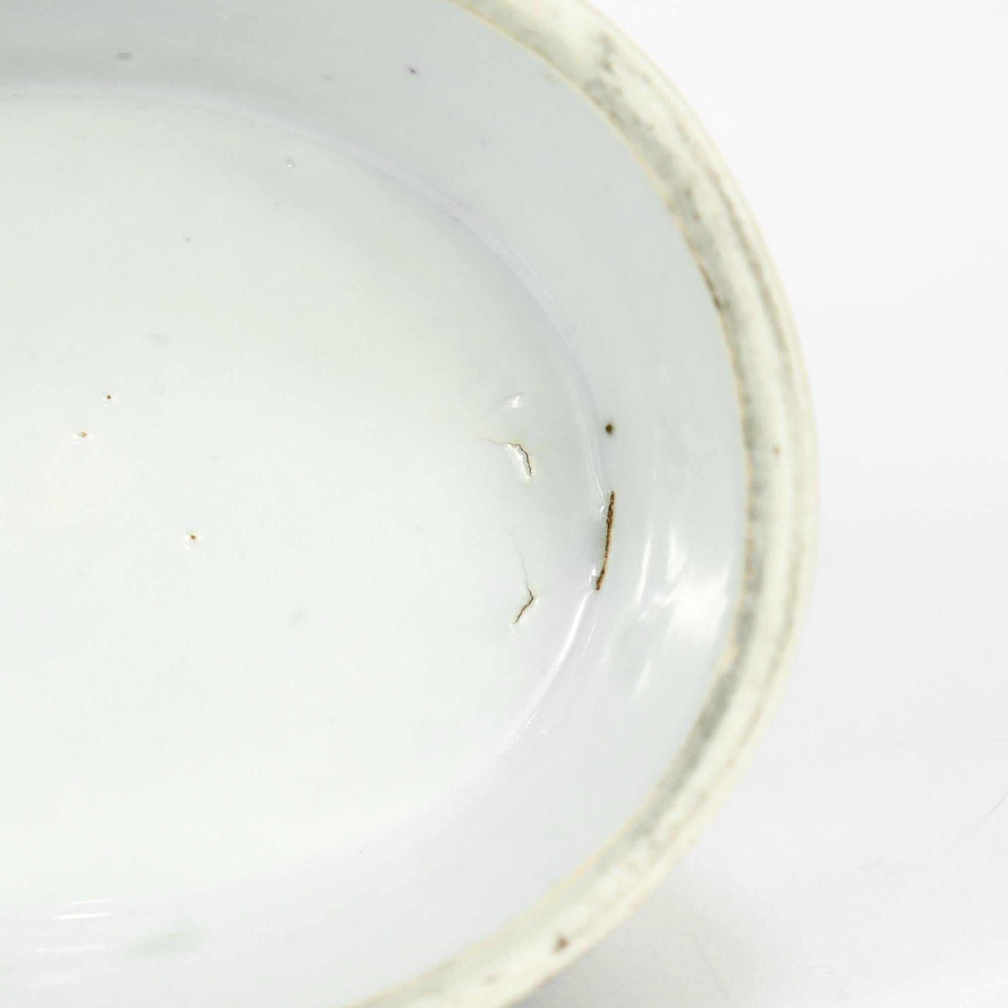 Ancien beurrier couvert en porcelaine de Canton bleu et blanc d'exportation chinoise en vente 12