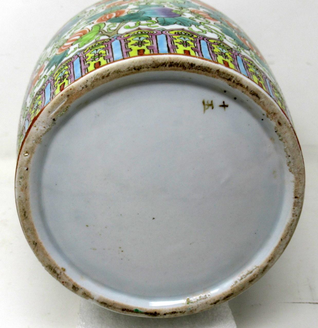 Antique Chinese Export Enameled Porcelain Ginger Jar Centerpiece Republic Period 5