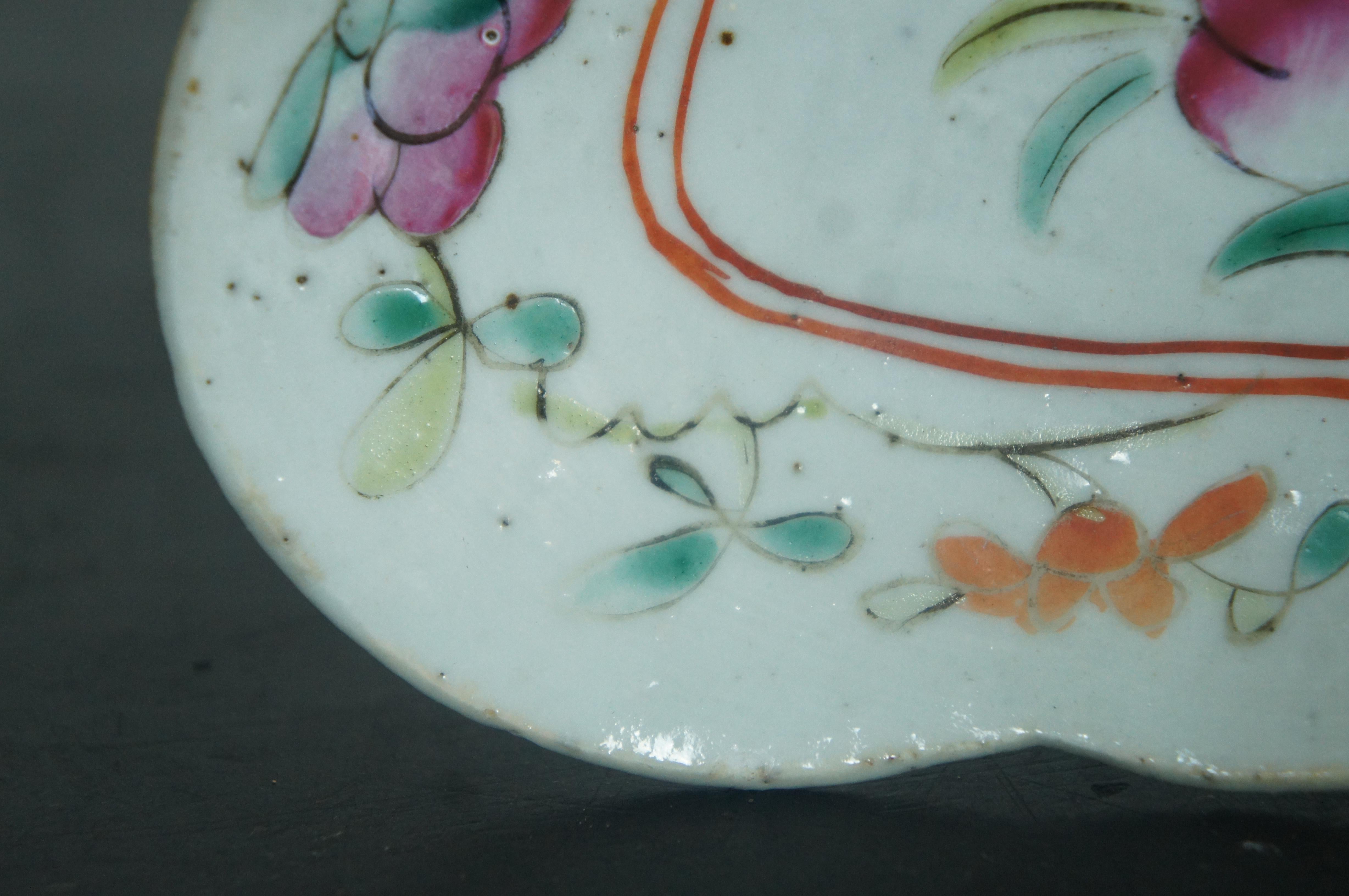Antique Chinese Export Famille Rose Footed Floral Polychrome Chop Suey Bowl Dish For Sale 6