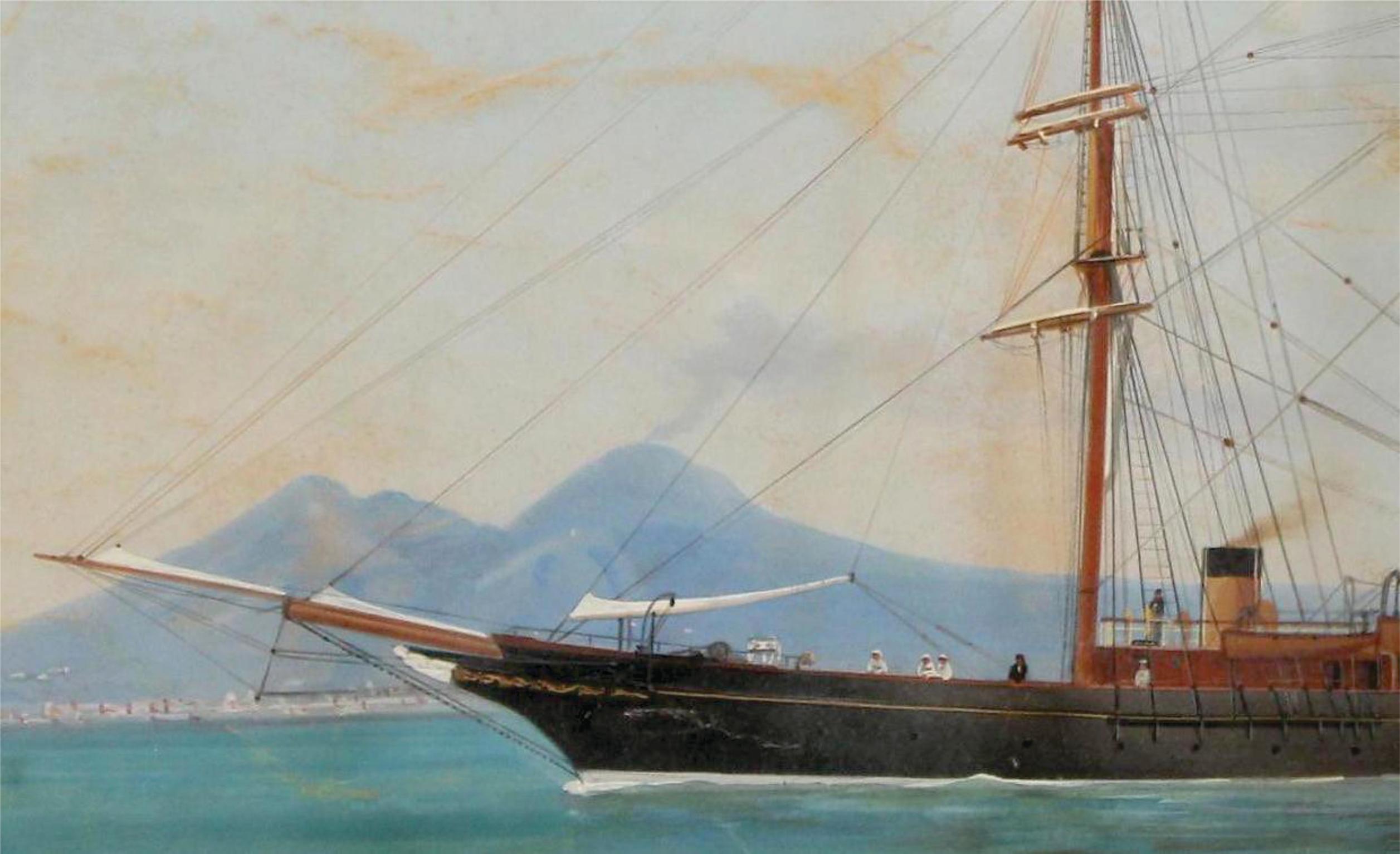 Hand-Painted Antique Chinese Export Gouache Painting 