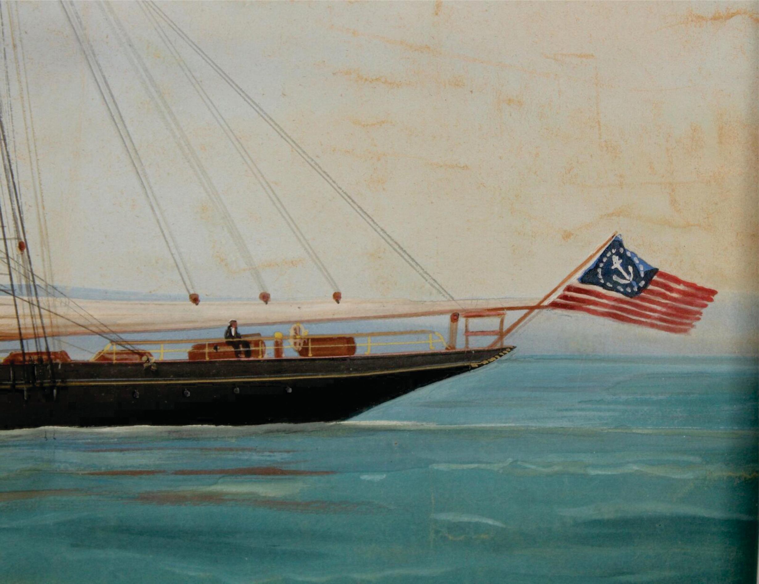 Antique Chinese Export Gouache Painting 