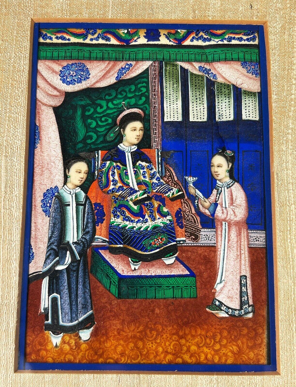 Chinois Peintures à la gouache anciennes d'exportation chinoise sur papiers de riz et deith, XIXe siècle en vente