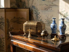 Antike chinesische Lackdose für den Export, Qing-Dynastie, CIRCA 1850