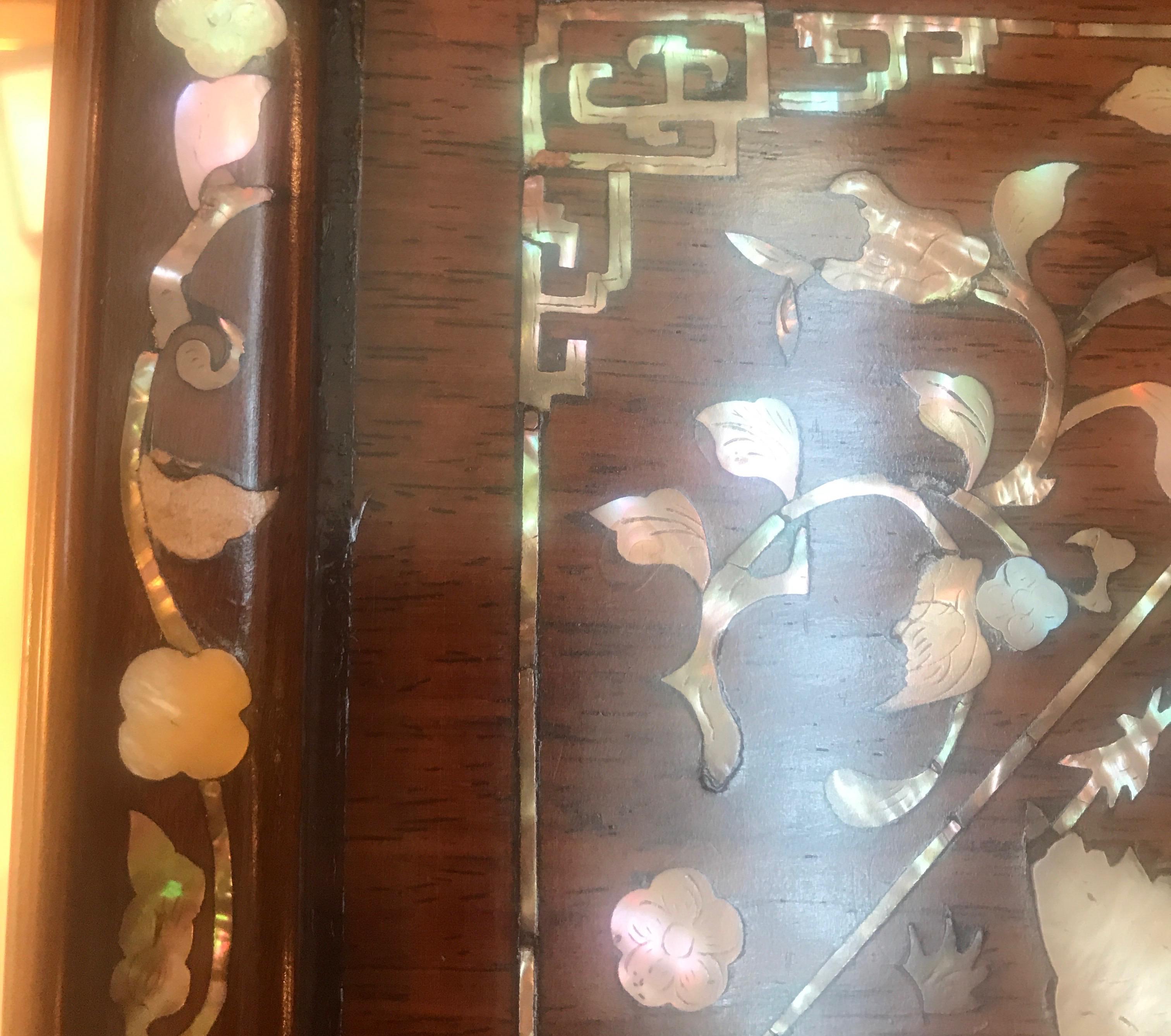 Antique 19th Century Chinese Export Mother of Pearl Tray 1