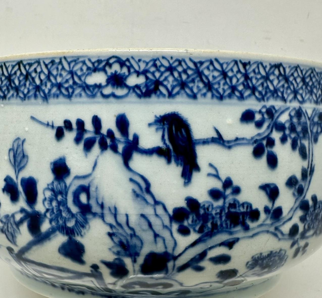 Antique Chinese Export Porcelain Blue White Chien Lung Soup Tureen Centerpiece For Sale 2