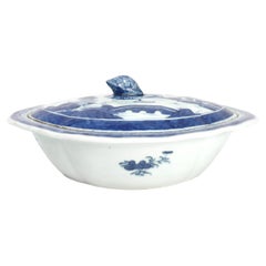 Antique Chinese Export Porcelain Canton Pattern Covered Vegetable Dish