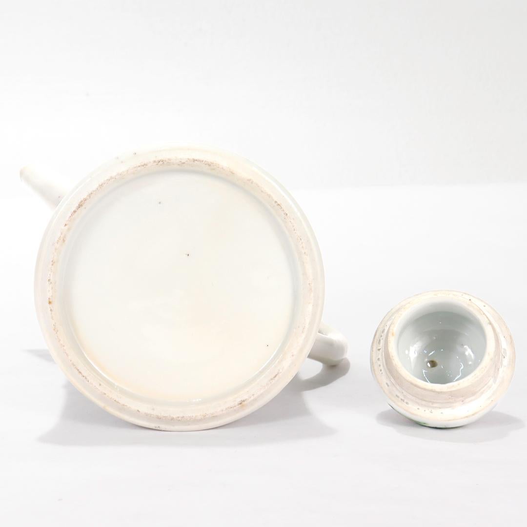 Antique Chinese Export Porcelain Famille Rose Birds/Butterflies Miniature Teapot 5