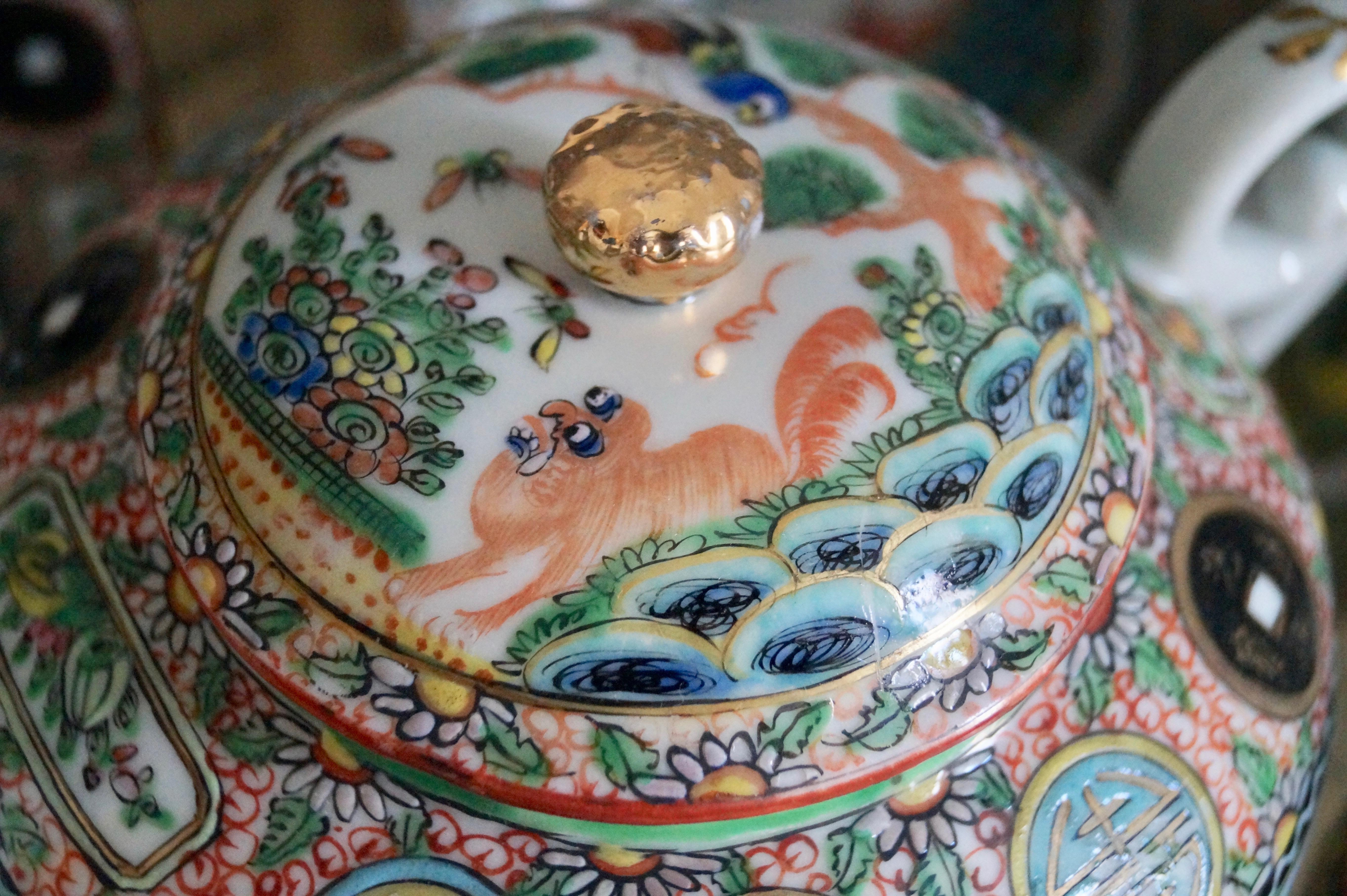 Antique Chinese Export Porcelain, Famille Rose Tea Service, 1880-1900 4