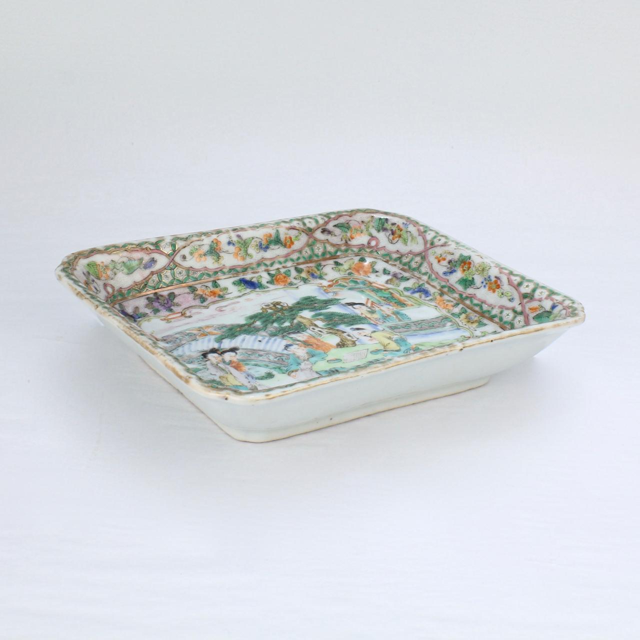 Antique Chinese Export Porcelain Famille Verte Bowl 7