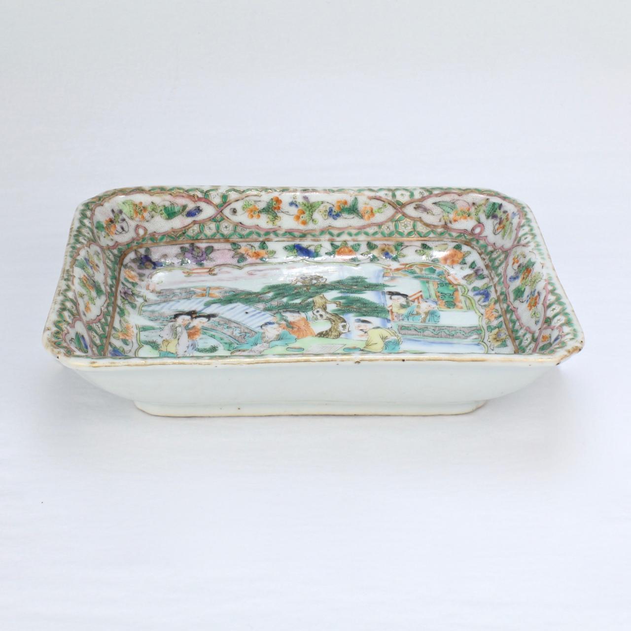 Antique Chinese Export Porcelain Famille Verte Bowl 8