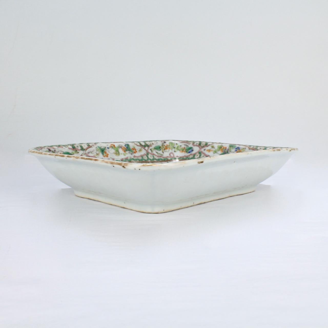 Antique Chinese Export Porcelain Famille Verte Bowl 3