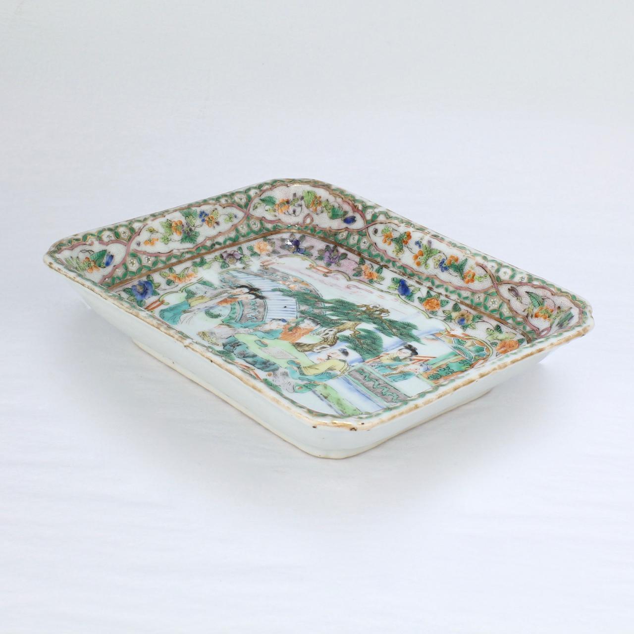 Antique Chinese Export Porcelain Famille Verte Bowl 5