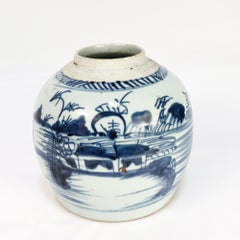 Antique Chinese Export Porcelain Ginger Jar