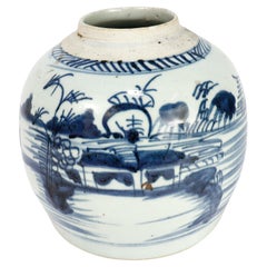 Antique Chinese Export Porcelain Ginger Jar