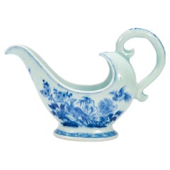 Antigua Salsera de Porcelana China de Exportación con Fénix