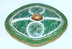 Antique Chinese Export Porcelain "Green Fitzhugh" Covered Vegetable Tureen