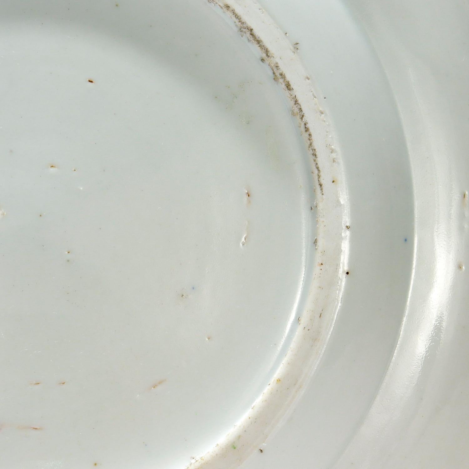 Antico piatto da esportazione cinese in porcellana Rose Mandarin in vendita 2