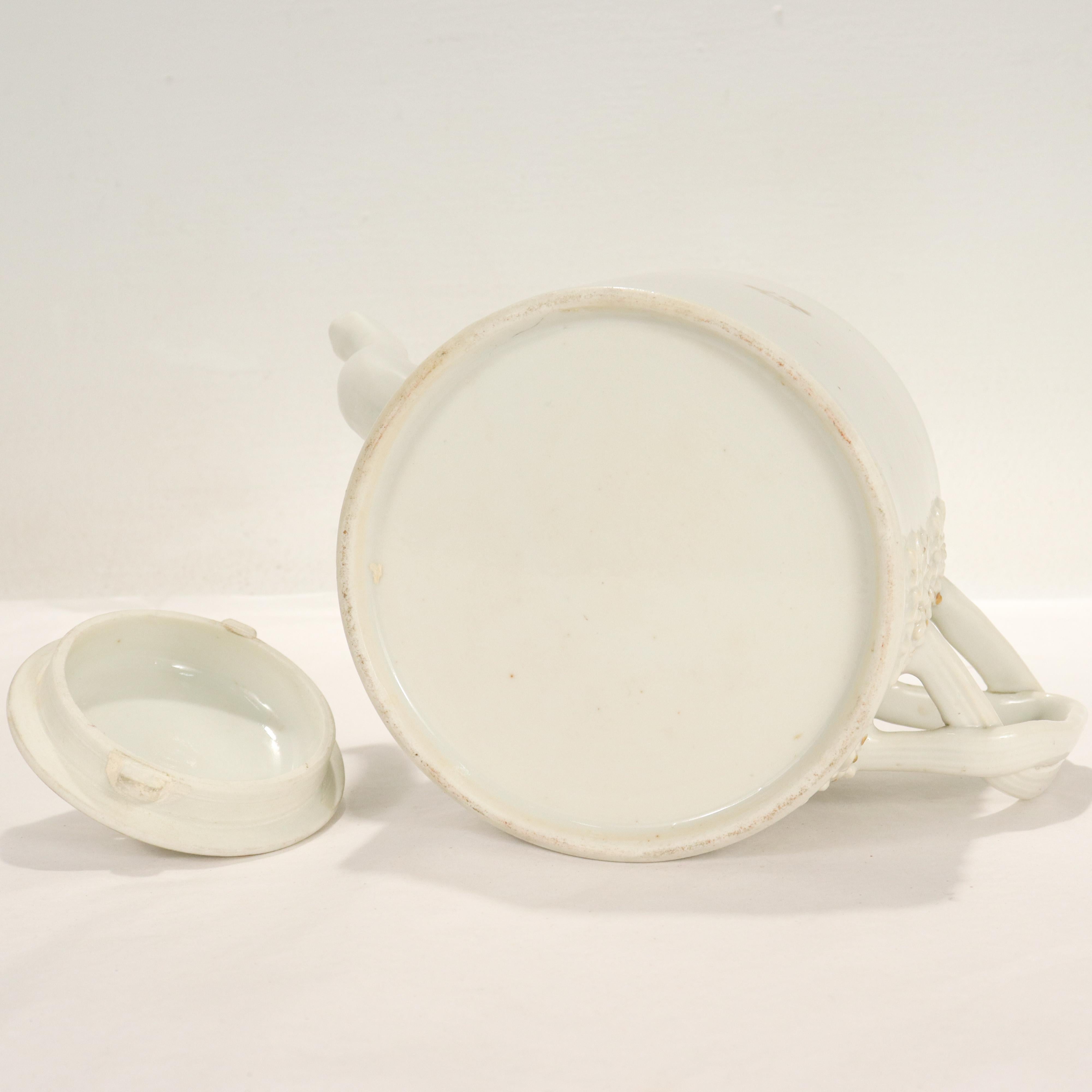 Antike chinesische Export-Porzellan-Teekanne 6