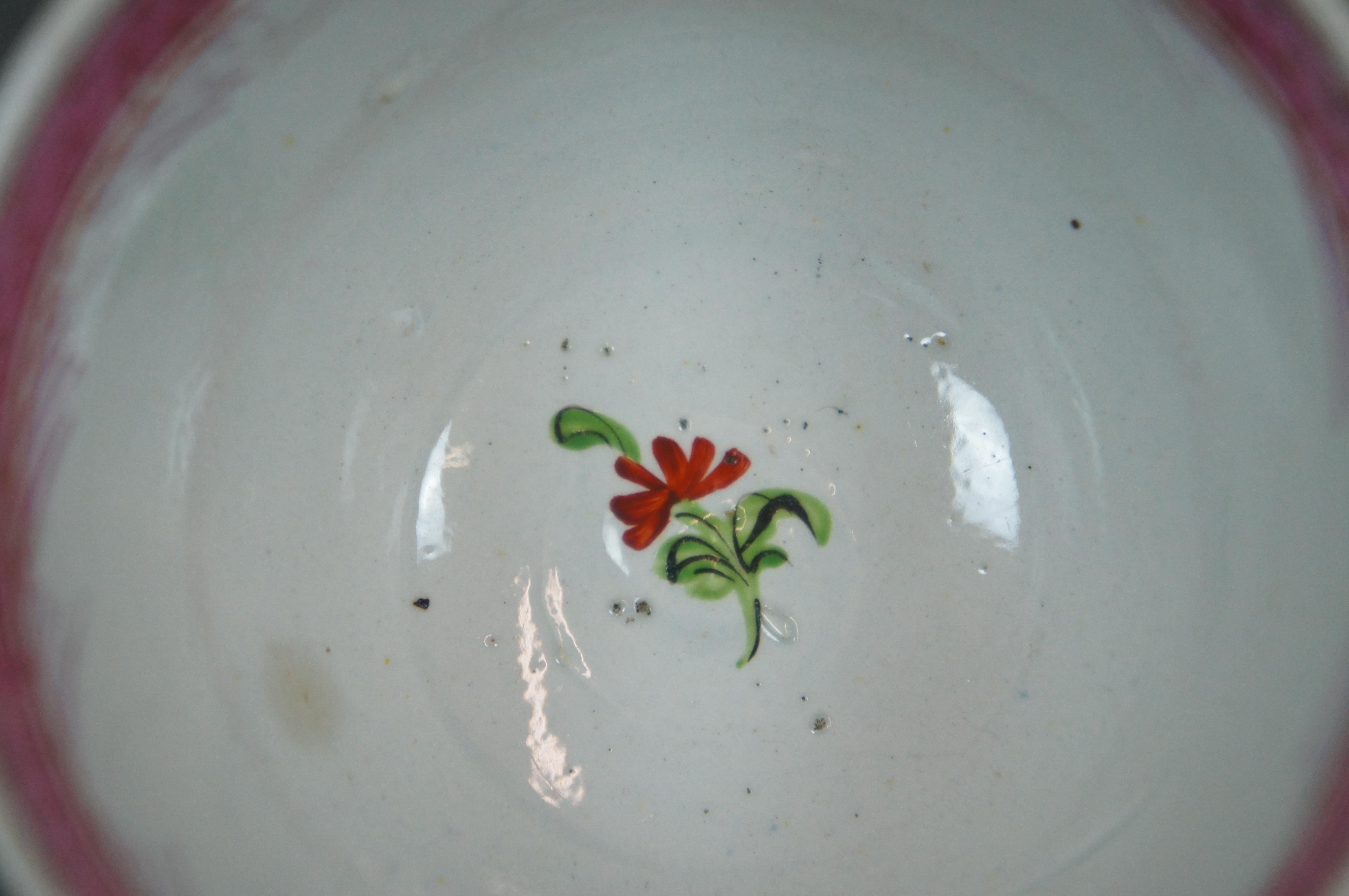 Antique Chinese Export Qianlong Famille Rose Porcelain Tea Cup Bowl Floral 3