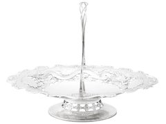 Antiguo cesto chino de plata de exportación