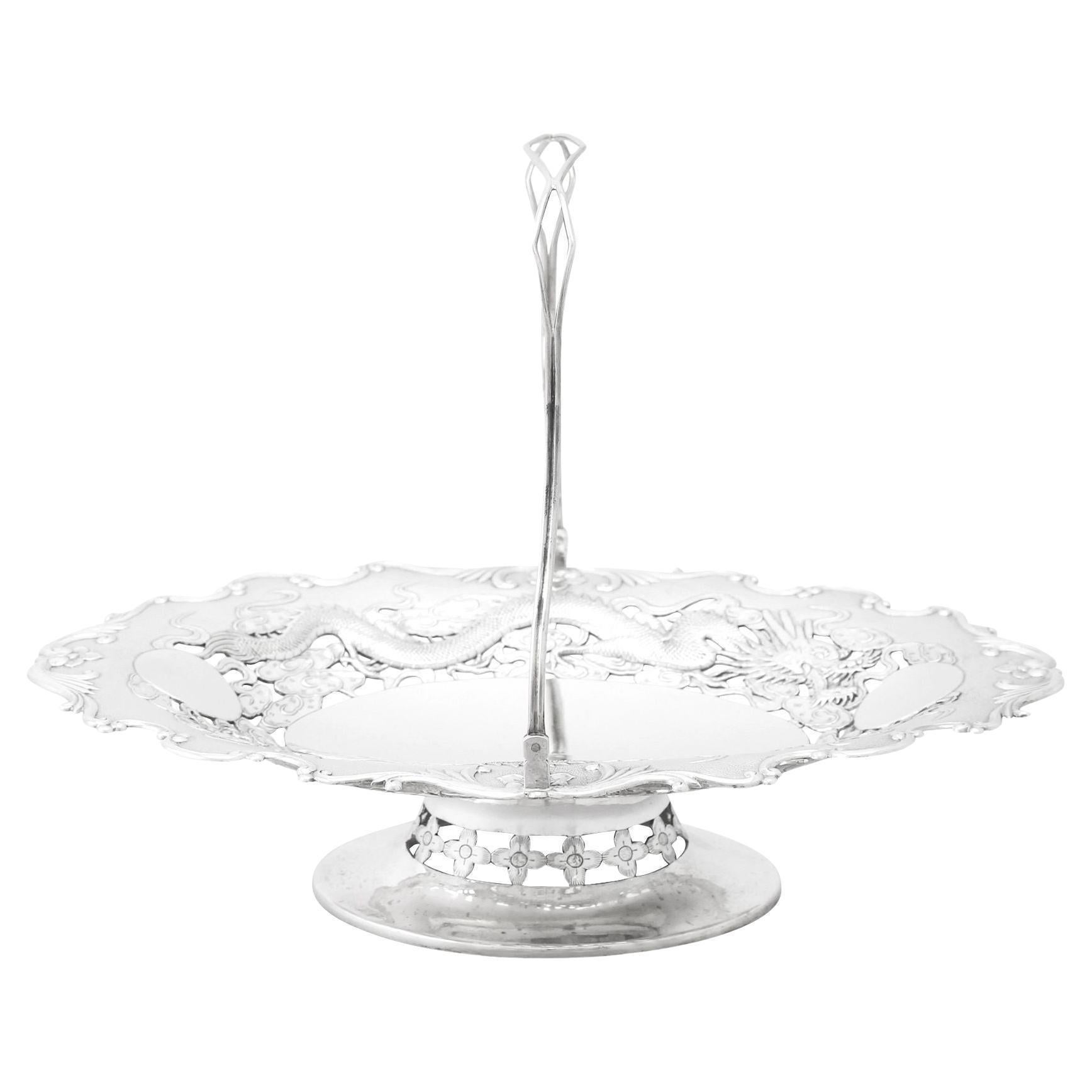 Antique Chinese Export Silver Basket