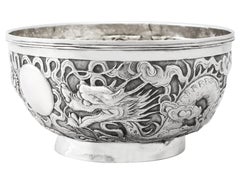 Taylor & Company Antique Chinese Export Silver Bowl