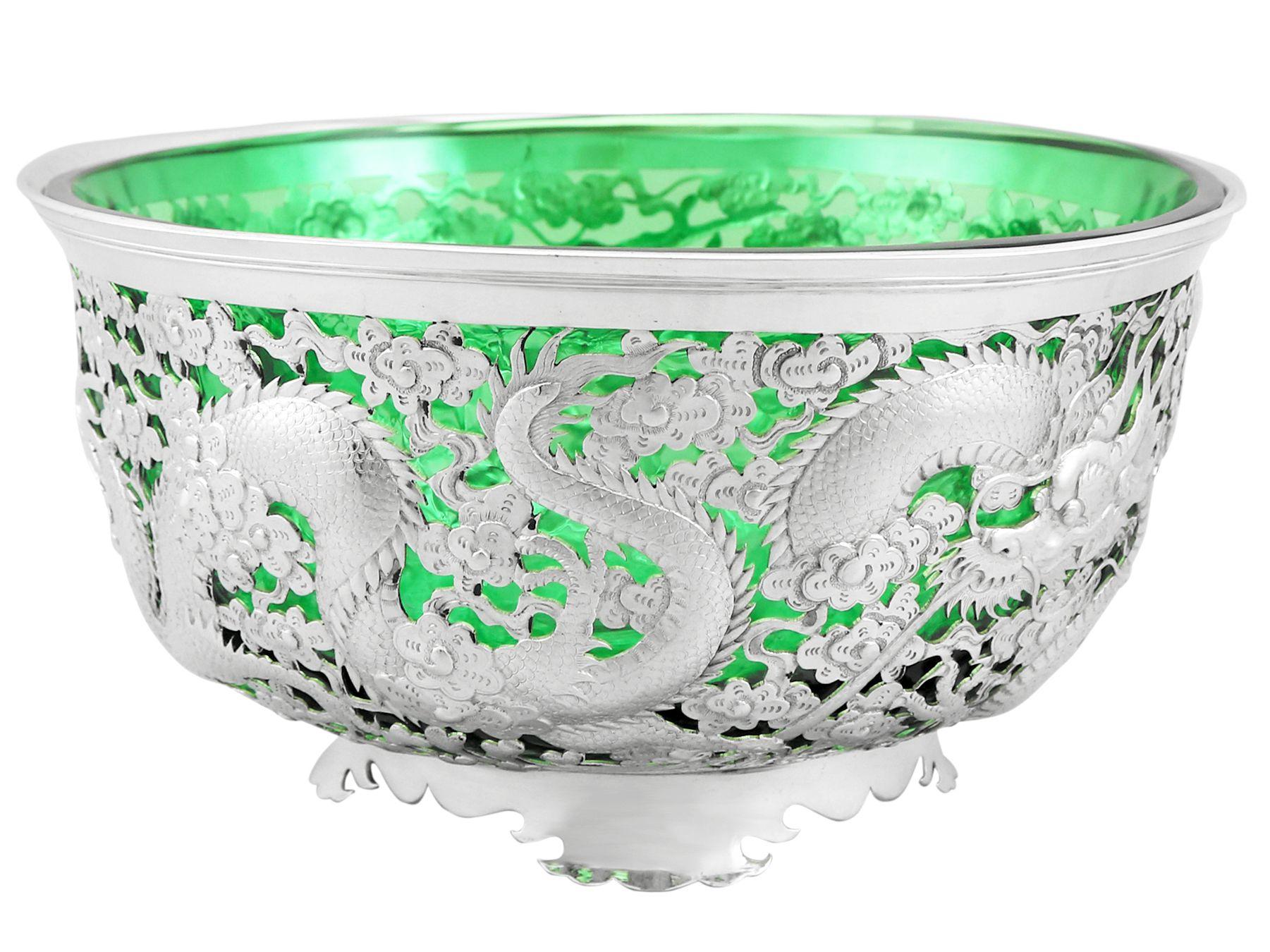 Antique Chinese Export Silver Bowl, circa 1890 In Excellent Condition For Sale In Jesmond, Newcastle Upon Tyne