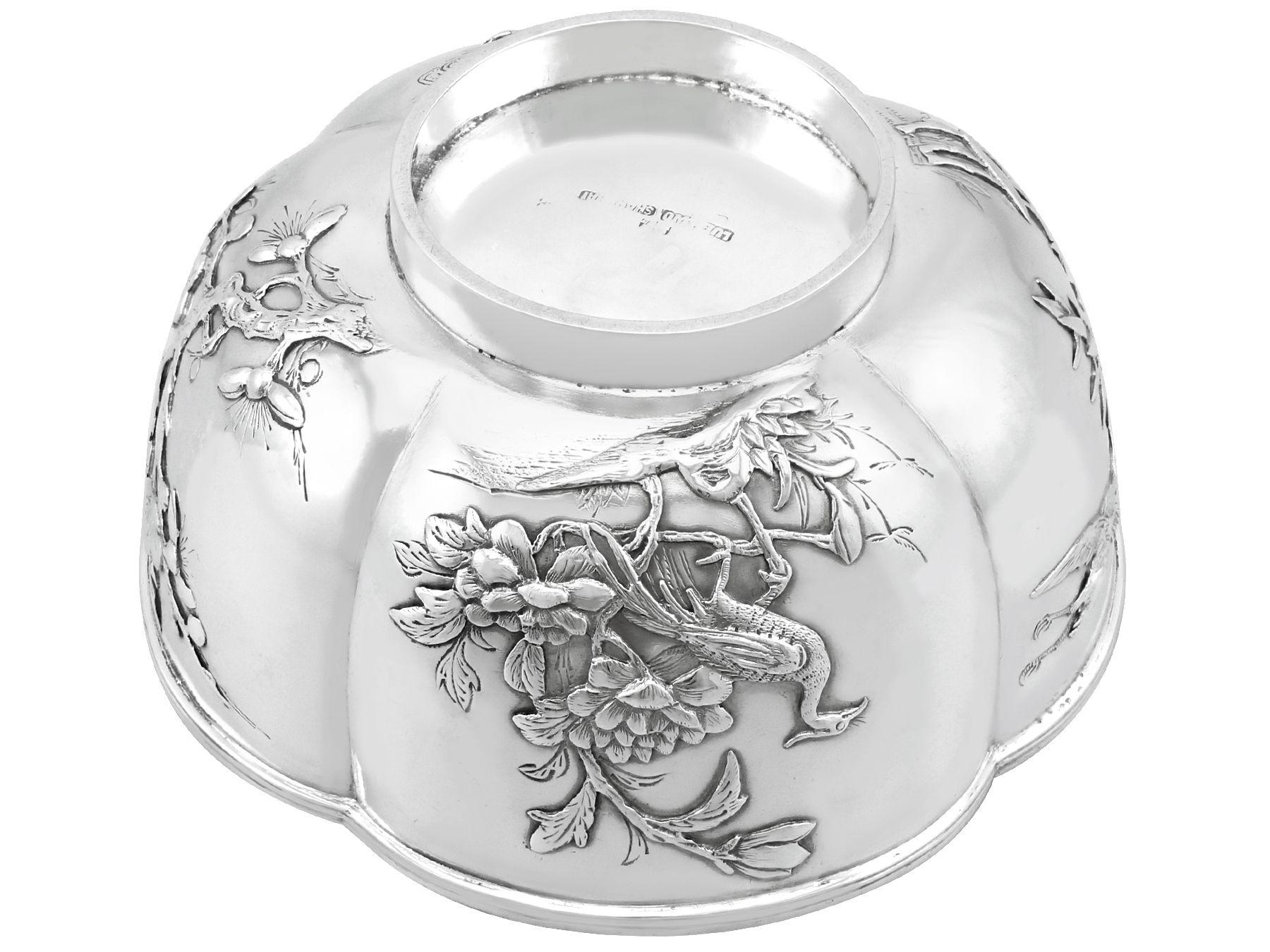 Antique Chinese Export Silver Bowl For Sale 9
