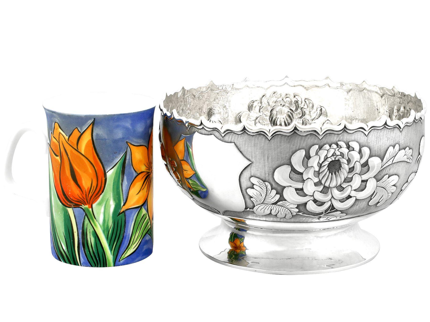 Early 20th Century 1900s Chinese Export Silver Bowl For Sale