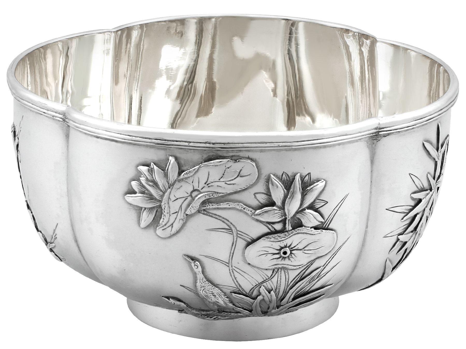 Antique Chinese Export Silver Bowl For Sale 2