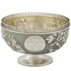 Antique Chinese Export Silver Bowl, circa 1920