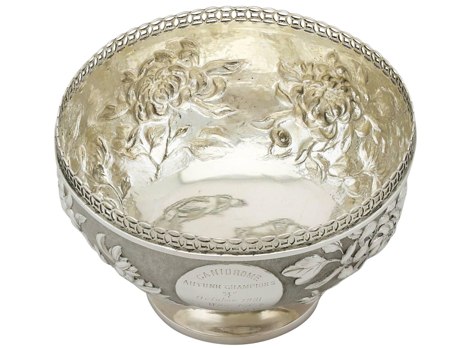 Early 20th Century Antique Chinese Export Silver Bowl, circa 1920