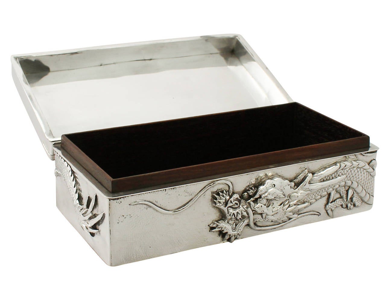 20th Century Antique Chinese Export Silver Box