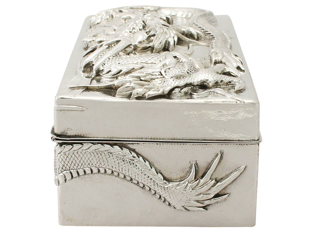 Antique Chinese Export Silver Box 1
