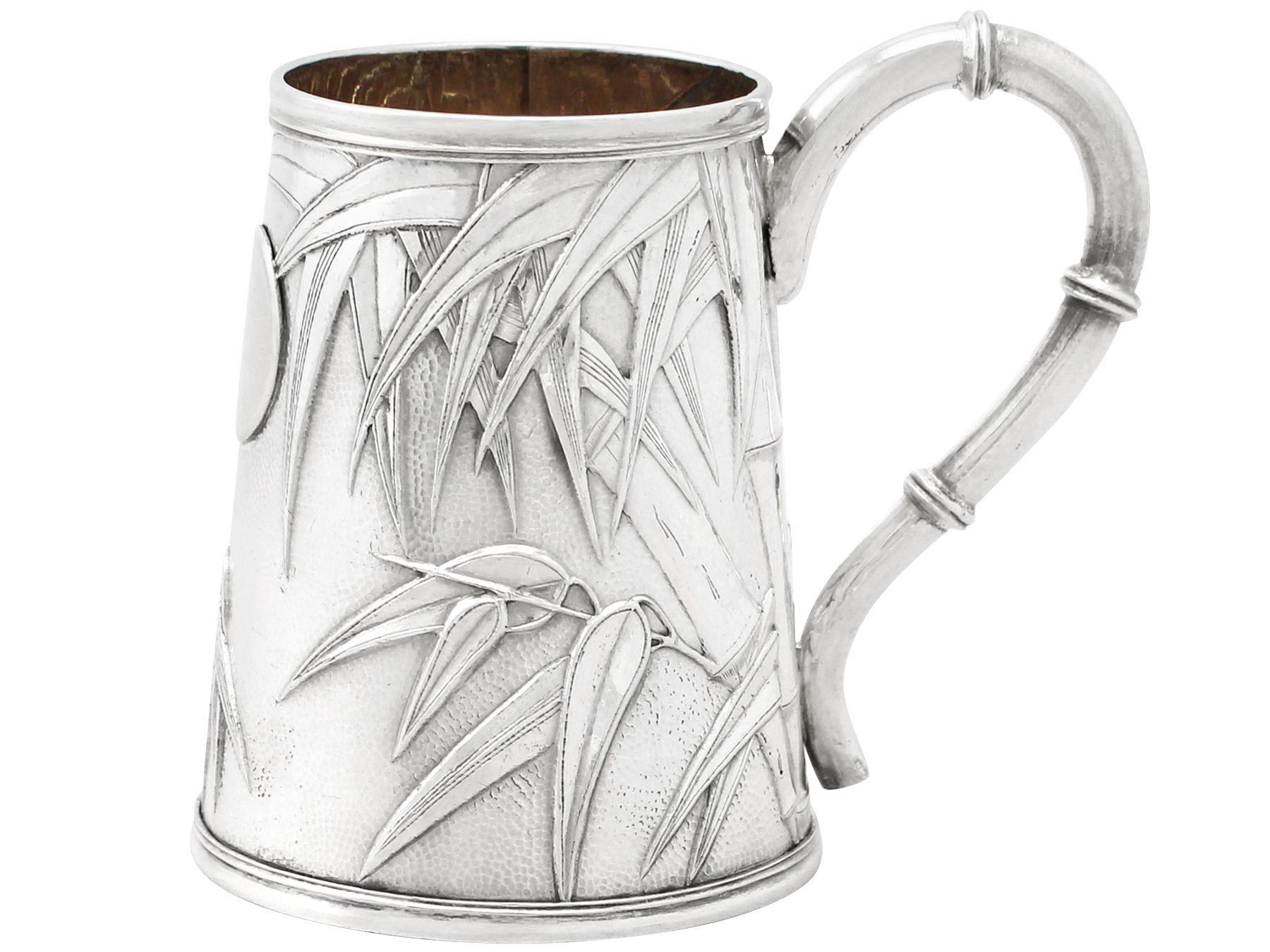 Other Antique Chinese Export Silver Christening Mug For Sale