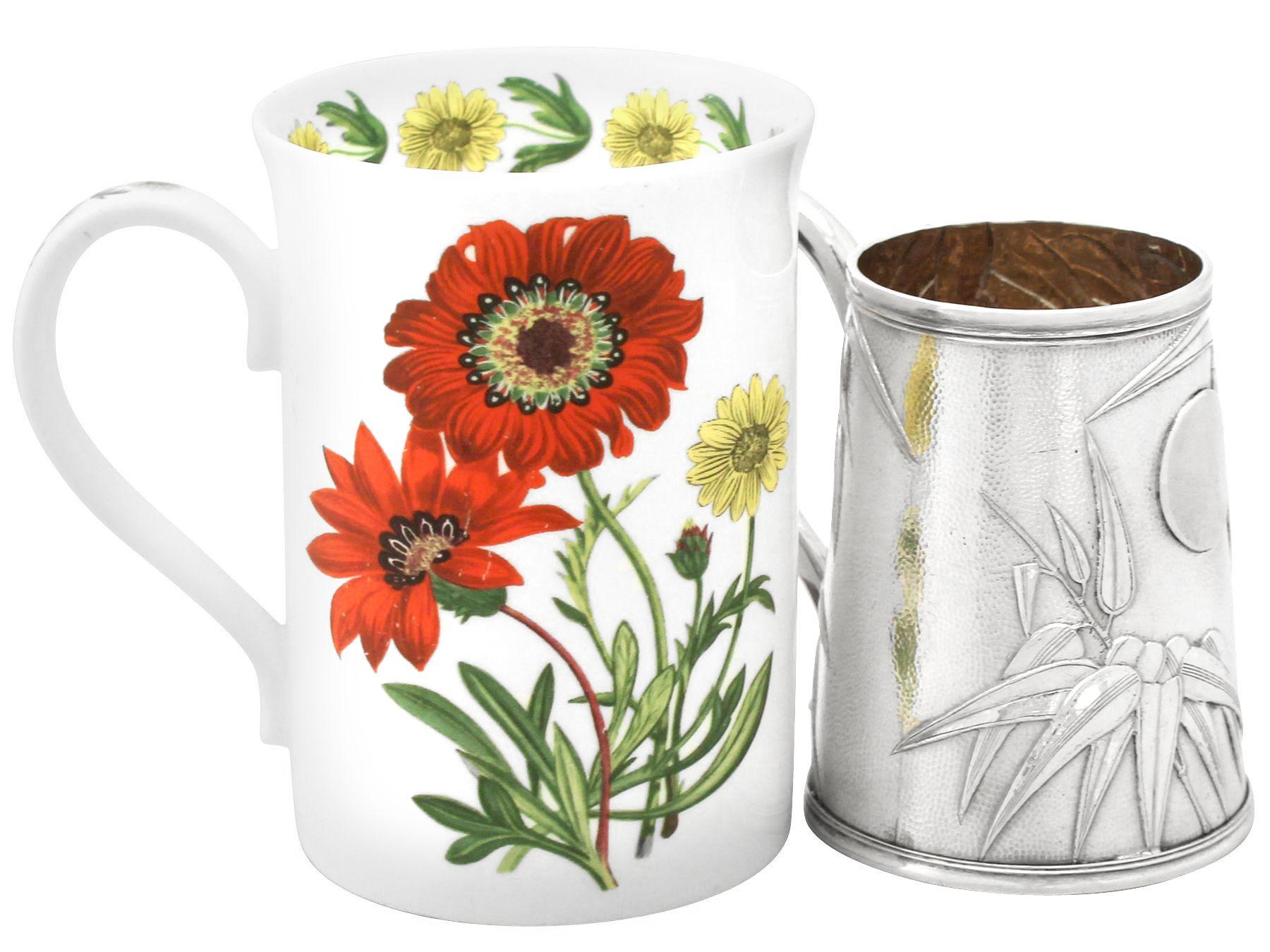 Taza bautismal antigua china de plata de exportación en Excelente estado para la venta en Jesmond, Newcastle Upon Tyne