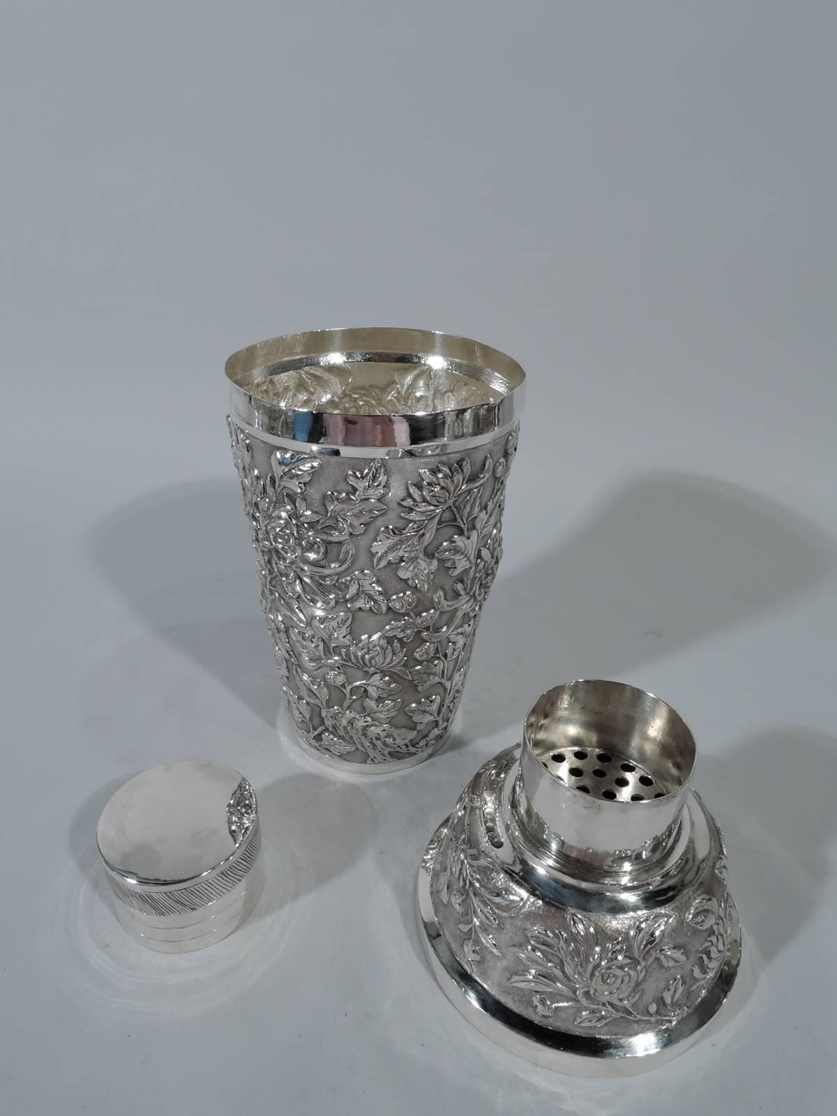 silver cocktail shaker