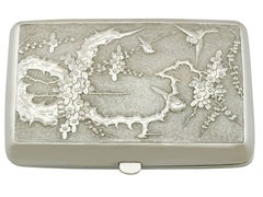 Antike chinesische Export Silber Zigarettenetui