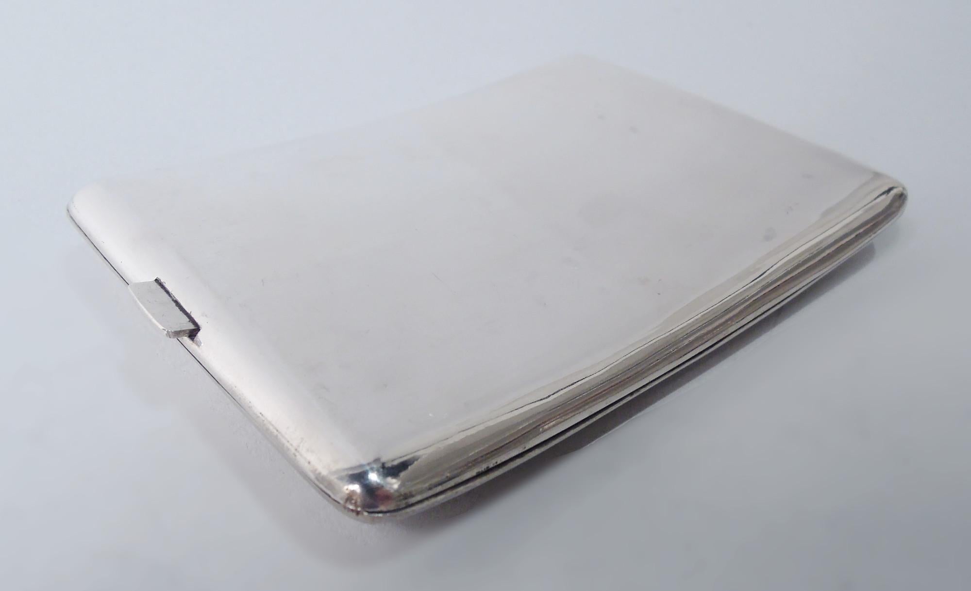 Antique Chinese Export Silver Cigarette Case In Good Condition For Sale In New York, NY