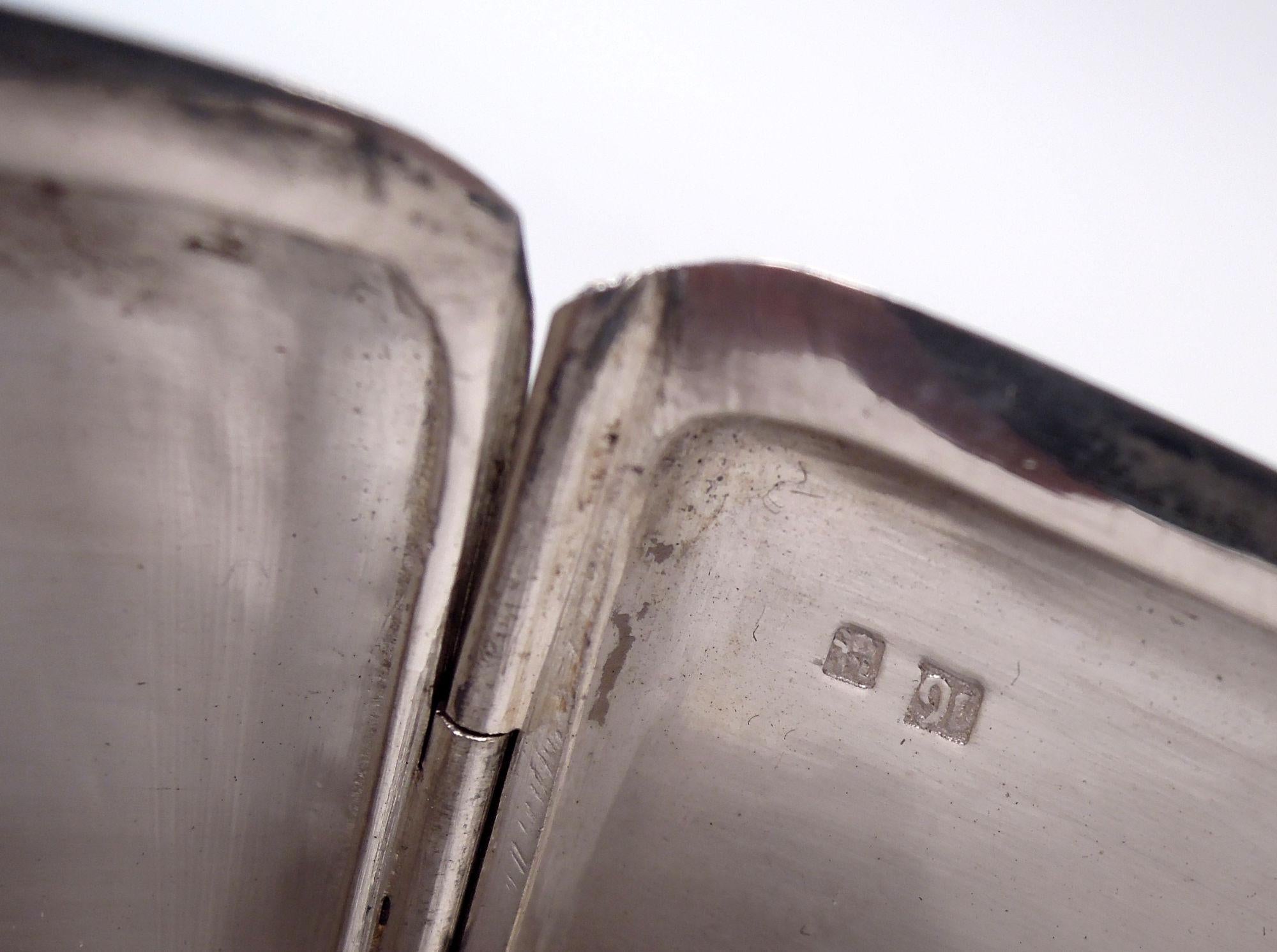 20th Century Antique Chinese Export Silver Cigarette Case For Sale